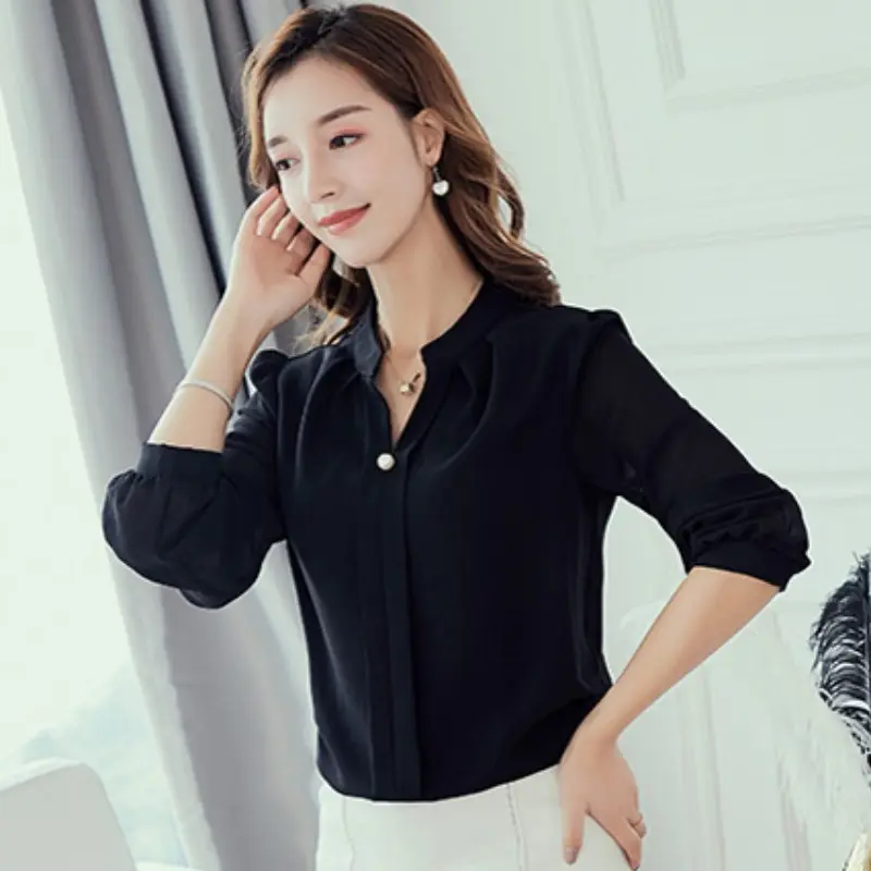 black chiffon shirt