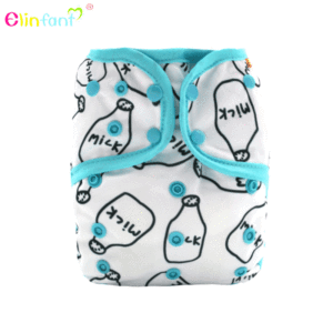 Elinfant imperméable <span class=keywords><strong>lavable</strong></span> <span class=keywords><strong>tout</strong></span> <span class=keywords><strong>en</strong></span> <span class=keywords><strong>deux</strong></span> couches de tissu Eco-friendly Baby Nappy - Product Image 6