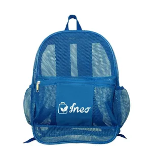 Gran oferta de Estados Unidos, mochila de malla transparente deportiva escolar de moda para niños