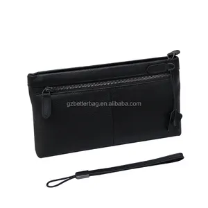 2022 OEM Leder Herren Brieftasche Reiß verschluss Clutch Geldbörse Clutch Herren Leder Telefon Geld Handtasche