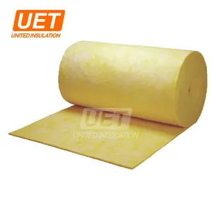 12kg/m3 16kg/m3 24kg/m3 isolation de toit, rouleaux de couverture en laine de verre, rouleaux d'isolation en laine de verre en feutre