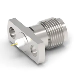 40GHz, 2.92mm (K) Straight Jack (Female) Connector Solder Attachment, 2-Hole Flange Mount Stub Terminal (12.7mm * 4.8mm)