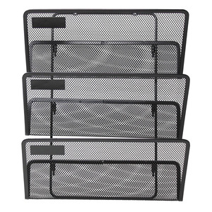 Ingrosso Nuovo Design Metallo Nero 3 Strati di Filo di Filo Organizzatore a parete Rivista Organizzatori per Ufficio - Product Image 4
