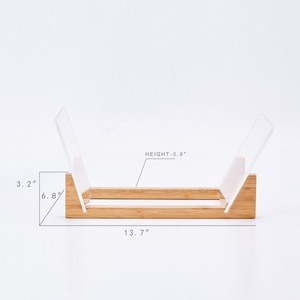 Hot Sale Custom Solid Wood and 100% Crystal Clear Acrylic Modern Vinyl LP Albums <strong>Record</strong> Storage Display Stand <strong>Holder</strong> - Product Image 3