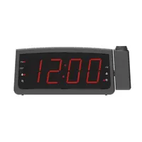 Jam Alarm Radio Fm Multifungsi Digital, Portabel Mini dengan Proyeksi untuk Kamar Tidur, Dapur, Hotel, Meja, Meja