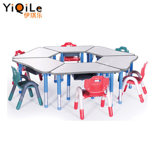 Table et chaises en plastique pour enfants, 20 pièces, mobilier <span class=keywords><strong>de</strong></span> soins <span class=keywords><strong>de</strong></span> jour <span class=keywords><strong>d</strong></span>'<span class=keywords><strong>occasion</strong></span>, en promotion - Product Image 4