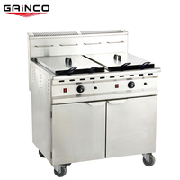 Équipement de cuisine commerciale Double réservoir lpg gaz Table Top beignet friteuse