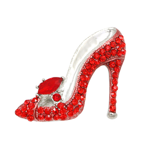 Broche de chaussure <span class=keywords><strong>à</strong></span> talons hauts en cristal entièrement incrusté plaqué <span class=keywords><strong>or</strong></span> de créateur de mode, <span class=keywords><strong>épingle</strong></span> de sûreté - Product Image 1