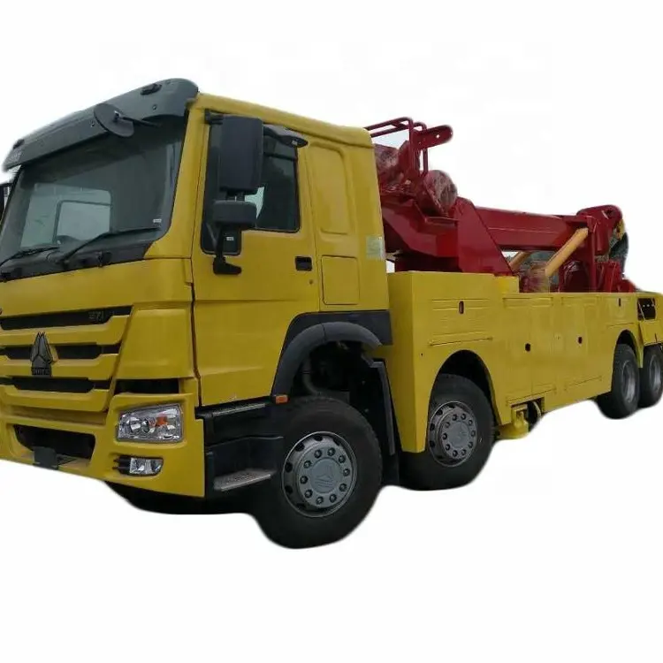 โรงงาน Sinotruk HOWO 8X4 12 ล้อ 50 ตัน road wrecker รถบรรทุก tow รถบรรทุก wrecker ในเคนยา