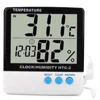 실내-실외 최대/분 디지털 온도계 습도계 가격 및 시계