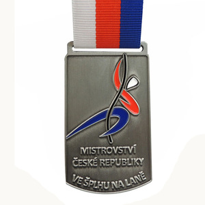 Maratho deporte medalla de metal taza de trofeo con medallón de bronce Medallas de Triatlón - Product Image 1