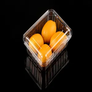 Blister Packaging Clear 175x135x75mm Plastic Clamshell Food Containers For Blueberry Cherry Strawberry Fruit BOX