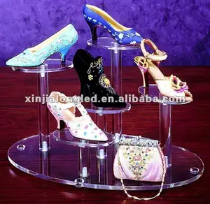 Multifunction Colorful Acrylic Plastic Ladies Shoes Display Stand Acrylic Shoes Holder