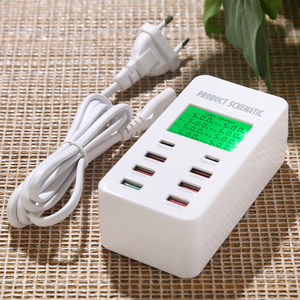 Chargeur mural <span class=keywords><strong>USB</strong></span> multiple 8 ports avec affichage schématique <span class=keywords><strong>5V</strong></span> 8A Chargeur mural <span class=keywords><strong>USB</strong></span> pour iPhone iPad Samsung Galaxy Pad - Product Image 2