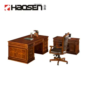 Haosen Rafflo 0807 Baru Kedatangan Elegan Kantor Kayu Direktur Desain Meja