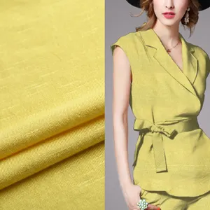 Nouveau style jaune plaine teint rayonne tricot jersey flammé tissu fournisseurs chine chandail pour homme