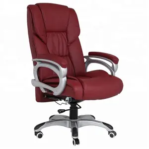 Luxe Executive Bureaustoelen Hoogte Passen PU Beste Ergonomische Bureaustoel Senior Manager Lederen