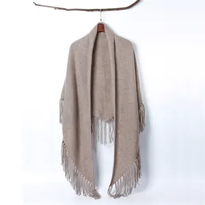 best-selling warmer Triangle tassels stole wrap ladies cashmere shawl pashmina scarves