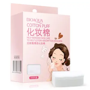 100 Pcs BIOAQUA natural cotton makeup remover pads facial cleansing pads cotton puff