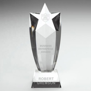 Cúp Giải Thưởng Kỷ Niệm Pha Lê Trong Suốt Hình Ngôi Sao Bán Sỉ Quà Lưu Niệm Với Đế Trong - Product Image 6