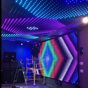 DIP546 led curtain display flexible for nightclub stage led video wall controller