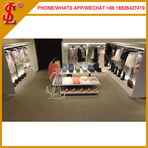 ร้านขายเสื้อผ้าโลหะแสดงชั้นวางเฟอร์นิเจอร์พร้อมไฟโรงงานจีน-ขายตรง - Product Image 4