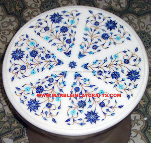 Ensemble de Table à incrustation en marbre, Lapis-Lazuli - Product Image 1