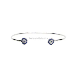 2021 single classic jewelry thin wire party jewelry turkish evil eye cuff bangle