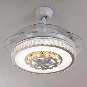 Europäischen stil CE Rosh luxus kristall kein lärm blattlosen ventilator mit led-leuchten