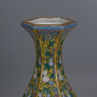 2024 chinois Antique fait à la main Famille fleur porcelaine céramique Collection Vase avec motif de calebasse peint à la main pour la décoration intérieure