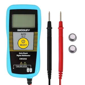 All-Sun EM3252 Auto Ranging Pocket Size Digital Multimeter Voltmeter Resistance Frequency Capacitance Continuity 7-Modes Tester