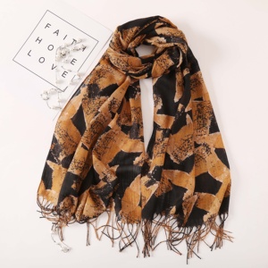 Turkish Soft Good Quality With Custom Fashion Print Fringe Scarf <strong>Hijab</strong> - Product Image 4