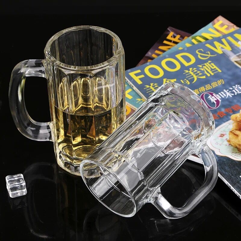 Wholesale Custom 350ml popular cheap clear beer glass mug