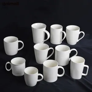 Caneca de café de cerâmica em branco para sublimação branca de 11 onças personalizada de alta qualidade por atacado com logotipo personalizado