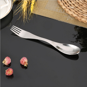 Cuchara-Tenedor de Titanio Personalizado para Acampar, Reutilizable, de Acero Inoxidable - Product Image 1