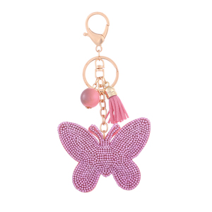 LLavero de oro joyería rhinestone mariposa minions llavero nuevos productos frescos llaveros - Product Image 3