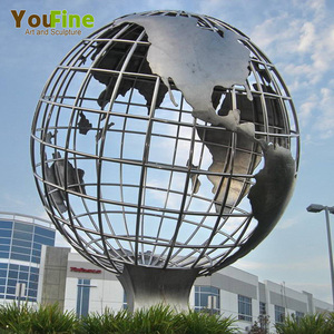Carte du monde <span class=keywords><strong>En</strong></span> Acier Inoxydable <span class=keywords><strong>Globe</strong></span> Sculpture - Product Image 4