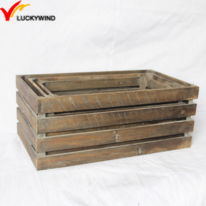Farmhouse Shabby Chic Wood Box Wooden Box Old Rustic Apple Wooden Crate Boxes Wholesale