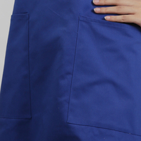 Tablier bleu roi réglable avec sangle de cou, poche à crayons et grandes poches cargo pour restaurants, supermarchés, salons