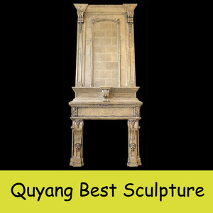 <span class=keywords><strong>Grande</strong></span> Doppio di Marmo <span class=keywords><strong>Camino</strong></span> Elettrico con Statue di Leone - Product Image 5