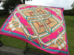 Dupatta-chal de sarga de seda artificial para mujer, pañuelo cuadrado de satén con asa, 140x140cm - Product Image 2