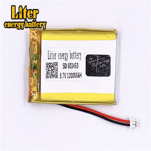 Plug 1.5-<span class=keywords><strong>2</strong></span> P 3.7 V 603450 mah 1200 lithium polymer lipo rechargeable battery li ion Solar lithium battery with PCM - Product Image 3