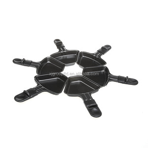 Table à <span class=keywords><strong>raclette</strong></span> électrique sans fumée 1200W grilles en pierre XJ-8K113 noir PTFE moulé sous pression en aluminium antiadhésif casseroles - Product Image 4