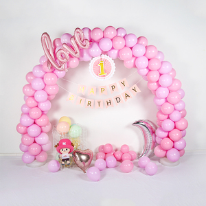 Kit Decorazioni per Festa Rosa Baby con Palloncini e <span class=keywords><strong>Striscione</strong></span> di Buon <span class=keywords><strong>Compleanno</strong></span> per Decorazioni Festa di <span class=keywords><strong>Compleanno</strong></span> per Ragazze - Product Image 2