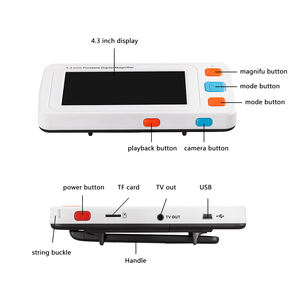 Xách tay 4.3 inch kỹ thuật số kính lúp 17 chế độ 32x800x480 Độ phân giải 225g điện tử di động hỗ trợ trực quan tầm nhìn thấp nhựa - Product Image 5