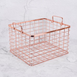 Wire Mesh <strong>Square</strong> Utility Storage Organizer for Kitchen Office Cabinets, Makeup, Bathroom, Laundry, Dirty Clothes Metal <strong>Basket</strong> - Product Image 5