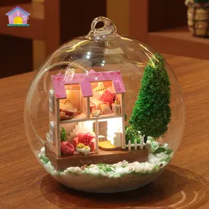 Hongda Good Quality With Intelligent Voice Control Light Modern Dollhouse Kits Doll House Diy Minilight Pendant