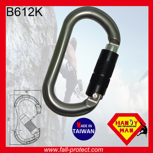 O Type Twist Lock Rescue Rock Climbing 23KN Aluminum Carabiner - Product Image 4