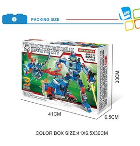 LELE BROTHER Konstruktions-Bausteine Spielzeugauto Roboter 3-in-1 Kinder-Bauklötze - Product Image 6