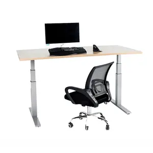 bilgisayarlar standı masa Suppliers-Çift Motorlu Ofis Yüksekliği Ayarlanabilir Bilgisayar Ayakta Masası metal bacak